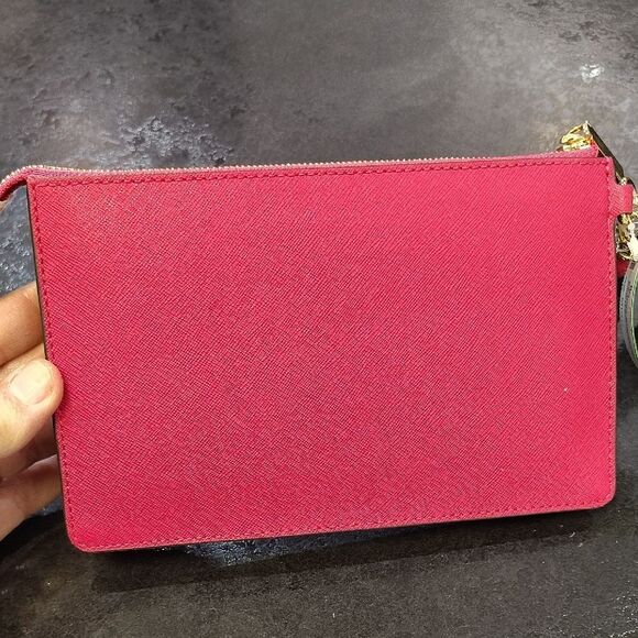 Michael Kors Fuchsia Perforated Wristlet - Picture 3 of 4